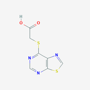 molecular formula C7H5N3O2S2 B12961312 2-(Thiazolo[5,4-d]pyrimidin-7-ylthio)acetic acid 