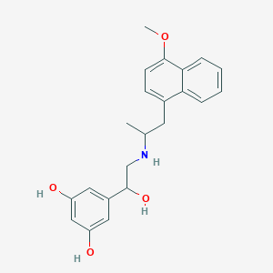 5-(1-Hydroxy-2-((1-(4-methoxynaphthalen-1-yl)propan-2-yl)amino)ethyl)benzene-1,3-diol