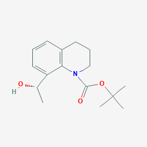 molecular formula C16H23NO3 B12961343 tert-Butyl (S)-8-(1-hydroxyethyl)-3,4-dihydroquinoline-1(2H)-carboxylate 