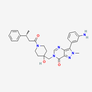 (R)-3-(3-Aminophenyl)-6-((4-hydroxy-1-(3-phenylbutanoyl)piperidin-4-yl)methyl)-2-methyl-2H-pyrazolo[4,3-d]pyrimidin-7(6H)-one