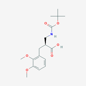 molecular formula C17H25NO6 B12961415 (S)-3-((tert-Butoxycarbonyl)amino)-2-(2,3-dimethoxybenzyl)propanoic acid 