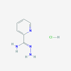 molecular formula C6H9ClN4 B12961430 2-Pyridinecarboximidic acid, hydrazide, hydrochloride 