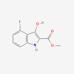 molecular formula C10H8FNO3 B12961442 methyl 4-fluoro-3-hydroxy-1H-indole-2-carboxylate 