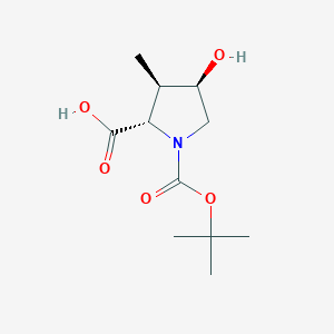 (2S,3R,4R)-1-(tert-Butoxycarbonyl)-4-hydroxy-3-methylpyrrolidine-2-carboxylic acid