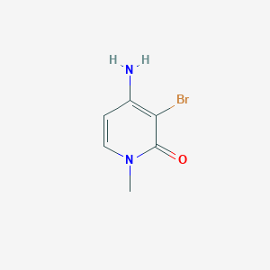 molecular formula C6H7BrN2O B12961445 4-Amino-3-bromo-1-methylpyridin-2(1H)-one 