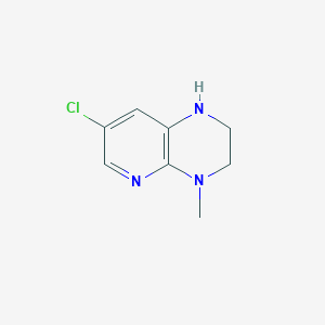 molecular formula C8H10ClN3 B12961460 7-Chloro-4-methyl-1,2,3,4-tetrahydropyrido[2,3-b]pyrazine 