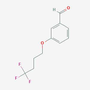 molecular formula C11H11F3O2 B12961472 3-(4,4,4-Trifluorobutoxy)benzaldehyde 