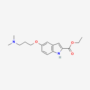 molecular formula C16H22N2O3 B12961473 ethyl 5-(3-(dimethylamino)propoxy)-1H-indole-2-carboxylate 