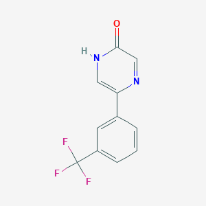 molecular formula C11H7F3N2O B12961513 5-(3-(Trifluoromethyl)phenyl)pyrazin-2(1H)-one 