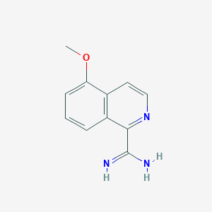 molecular formula C11H11N3O B12961542 5-Methoxyisoquinoline-1-carboximidamide 