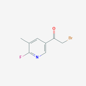 molecular formula C8H7BrFNO B12961553 2-Bromo-1-(6-fluoro-5-methylpyridin-3-yl)ethan-1-one 