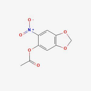 molecular formula C9H7NO6 B1296156 6-Nitro-1,3-Benzodioxol-5-ylacetat CAS No. 7107-08-6