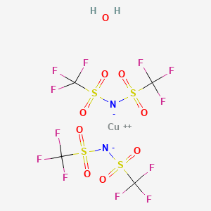 molecular formula C4H2CuF12N2O9S4 B12961561 Copper(II) trifluoromethanesulfonimide xhydrate CAS No. 1334406-76-6