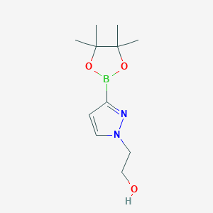 molecular formula C11H19BN2O3 B12961597 2-(3-(4,4,5,5-Tetramethyl-1,3,2-dioxaborolan-2-yl)-1H-pyrazol-1-yl)ethanol 