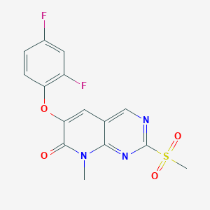 molecular formula C15H11F2N3O4S B129616 6-(2,4-Difluorophenoxy)-8-methyl-2-(methylsulfonyl)pyrido[2,3-d]pyrimidin-7(8h)-one CAS No. 449808-50-8