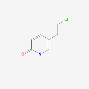 molecular formula C8H10ClNO B12961608 5-(2-Chloroethyl)-1-methylpyridin-2(1H)-one 