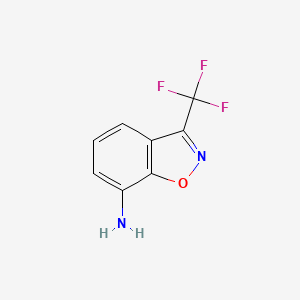 molecular formula C8H5F3N2O B12961623 3-(Trifluoromethyl)benzo[d]isoxazol-7-amine 