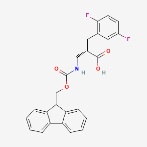 molecular formula C25H21F2NO4 B12961707 (S)-3-((((9H-Fluoren-9-yl)methoxy)carbonyl)amino)-2-(2,5-difluorobenzyl)propanoic acid 