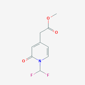 molecular formula C9H9F2NO3 B12961716 Methyl 2-(1-(difluoromethyl)-2-oxo-1,2-dihydropyridin-4-yl)acetate 