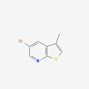 molecular formula C8H6BrNS B12961723 5-Bromo-3-methylthieno[2,3-b]pyridine 