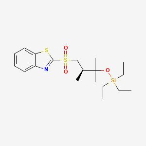 molecular formula C19H31NO3S2Si B12961757 (R)-2-((2,3-Dimethyl-3-((triethylsilyl)oxy)butyl)sulfonyl)benzo[d]thiazole 