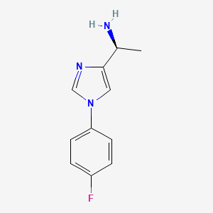 molecular formula C11H12FN3 B12961762 (S)-1-(1-(4-Fluorophenyl)-1H-imidazol-4-yl)ethan-1-amine 