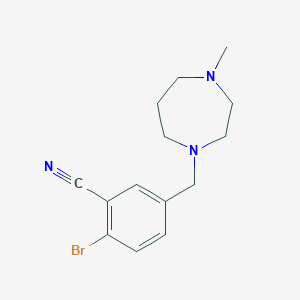 2-Bromo-5-((4-methyl-1,4-diazepan-1-yl)methyl)benzonitrile