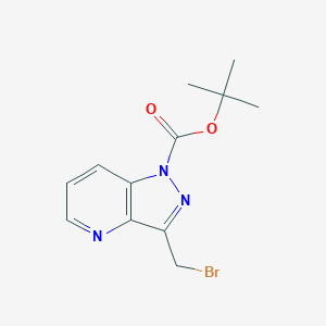 molecular formula C12H14BrN3O2 B12961780 Tert-butyl 3-(bromomethyl)-1H-pyrazolo[4,3-B]pyridine-1-carboxylate 