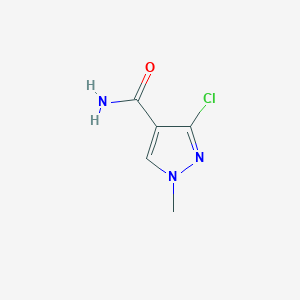 molecular formula C5H6ClN3O B12961781 3-Chloro-1-methyl-1H-pyrazole-4-carboxamide 