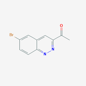 molecular formula C10H7BrN2O B12961787 1-(6-Bromocinnolin-3-yl)ethanone 