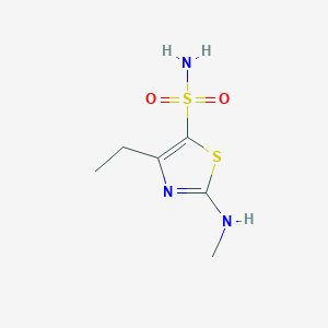 molecular formula C6H11N3O2S2 B12961802 4-Ethyl-2-(methylamino)thiazole-5-sulfonamide 