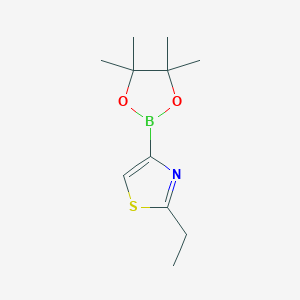 molecular formula C11H18BNO2S B12961810 2-Ethylthiazole-4-boronic acid pinacol ester 