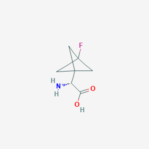 molecular formula C7H10FNO2 B12961832 (R)-2-Amino-2-(3-fluorobicyclo[1.1.1]pentan-1-yl)acetic acid 