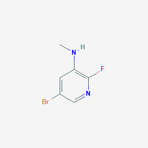 molecular formula C6H6BrFN2 B12961837 5-bromo-2-fluoro-N-methylpyridin-3-amine 