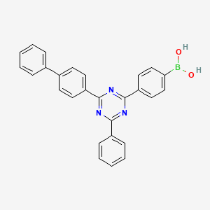 (4-(4-([1,1'-Biphenyl]-4-yl)-6-phenyl-1,3,5-triazin-2-yl)phenyl)boronic acid