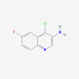 molecular formula C9H6ClFN2 B12961955 4-Chloro-6-fluoroquinolin-3-amine 