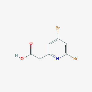 molecular formula C7H5Br2NO2 B12961970 2-(4,6-Dibromopyridin-2-yl)acetic acid CAS No. 1393541-16-6