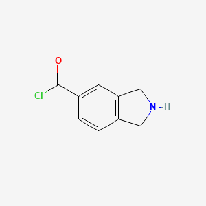 molecular formula C9H8ClNO B12961975 Isoindoline-5-carbonyl chloride 