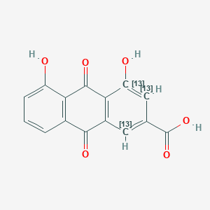 molecular formula C15H8O6 B12961994 4,5-dihydroxy-9,10-dioxoanthracene-2-carboxylic acid 