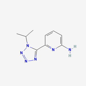 molecular formula C9H12N6 B12962037 6-(1-Isopropyl-1H-tetrazol-5-yl)pyridin-2-amine 