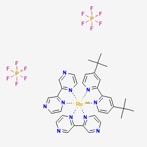 molecular formula C34H36F12N10P2Ru B12962043 (2,2'-Bipyridyl) (2,2'-bis (4-tert-butylpyridine)) ruthenium hexafluorophosphate 