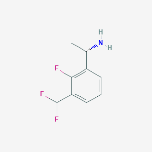 molecular formula C9H10F3N B12962084 (S)-1-(3-(difluoromethyl)-2-fluorophenyl)ethanamine 