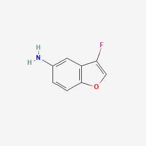 molecular formula C8H6FNO B12962085 3-Fluorobenzofuran-5-amine 