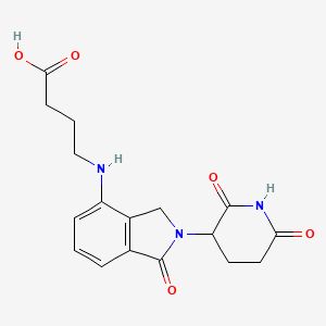 molecular formula C17H19N3O5 B12962161 4-((2-(2,6-Dioxopiperidin-3-yl)-1-oxoisoindolin-4-yl)amino)butanoic acid 