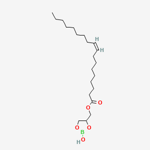 molecular formula C21H39BO5 B12962184 9-Octadecenoic acid (9Z)-, (2-hydroxy-1,3,2-dioxaborolan-4-yl)methyl ester CAS No. 89325-22-4