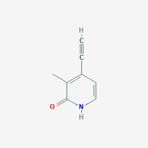 molecular formula C8H7NO B12962227 4-Ethynyl-3-methylpyridin-2(1H)-one 