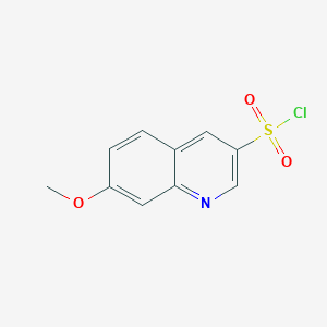 molecular formula C10H8ClNO3S B12962235 7-Methoxyquinoline-3-sulfonyl chloride 