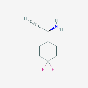 molecular formula C9H13F2N B12962273 (S)-1-(4,4-Difluorocyclohexyl)prop-2-yn-1-amine 