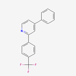 molecular formula C18H12F3N B12962279 4-Phenyl-2-(4-(trifluoromethyl)phenyl)pyridine 