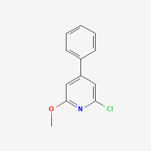 molecular formula C12H10ClNO B12962291 2-Chloro-6-methoxy-4-phenylpyridine CAS No. 25297-53-4